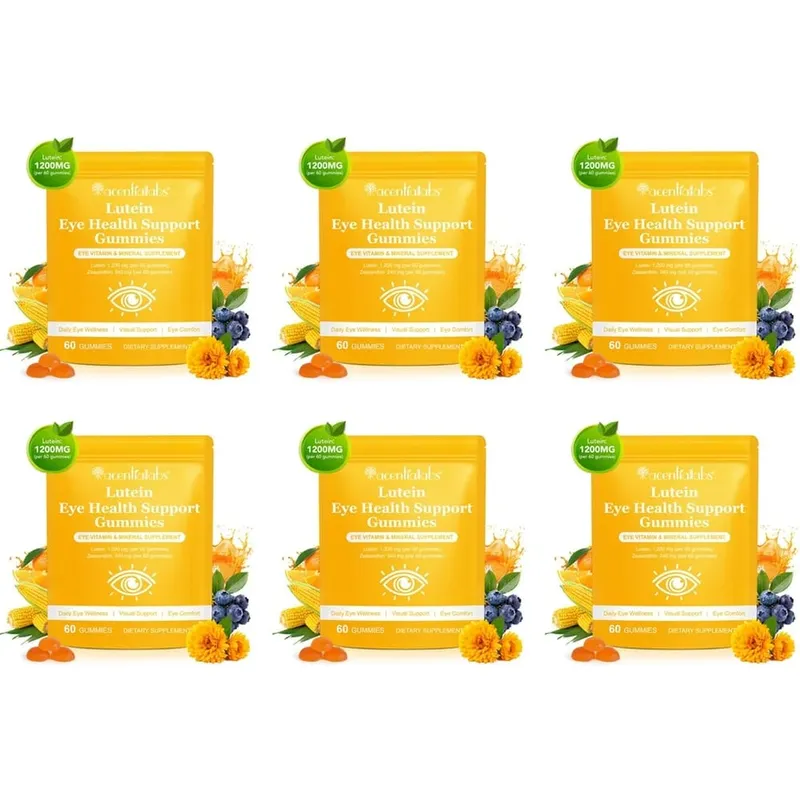 Lutein Eye Health Gummies 40mg with Zeaxanthin Vitamin A C & E Visual Support Blue Light Support & Eye Comfort Vegan 60 Count
