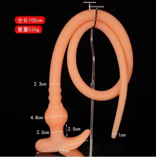 Superlang analprop Pisk Silikone Bærbar Butt Plug Hult lavement Vaginal rengøring Dildoer Dybere 18+ Voksen sexlegetøj til par