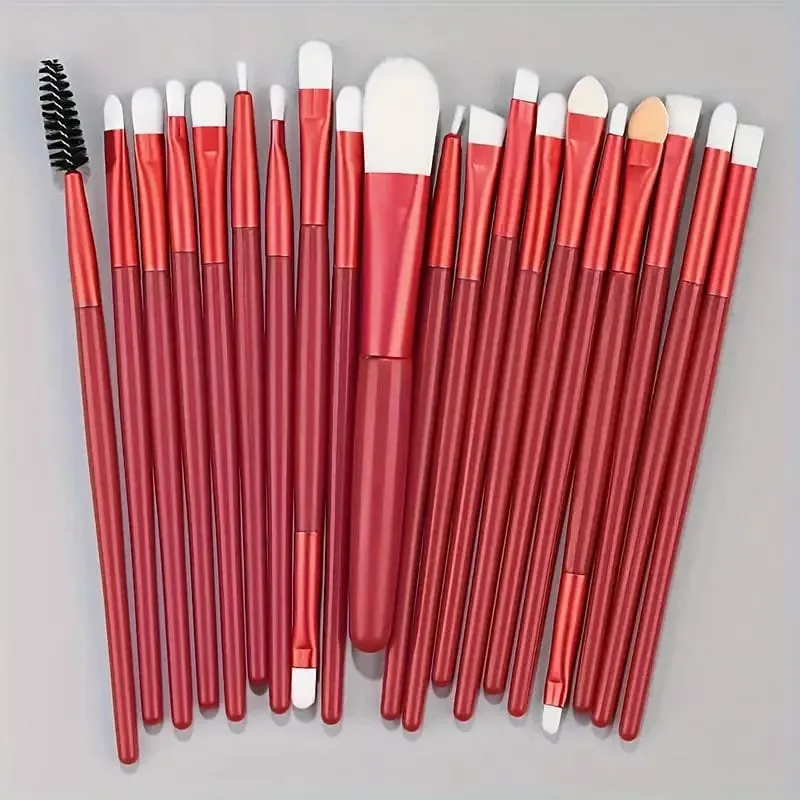 20Pcs Makeup Brushes Set Eyeliner Blending Cheeks Eye Cosmetic Foundation Brush with Makeup Sponge