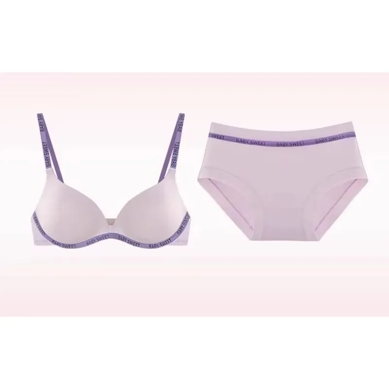 Vibrant Dopamine Color Seamless Wirefree Push Up Bra Panty Set Soft Comfy Sexy Lingerie Underwear For Women 32‑38AB — image 3