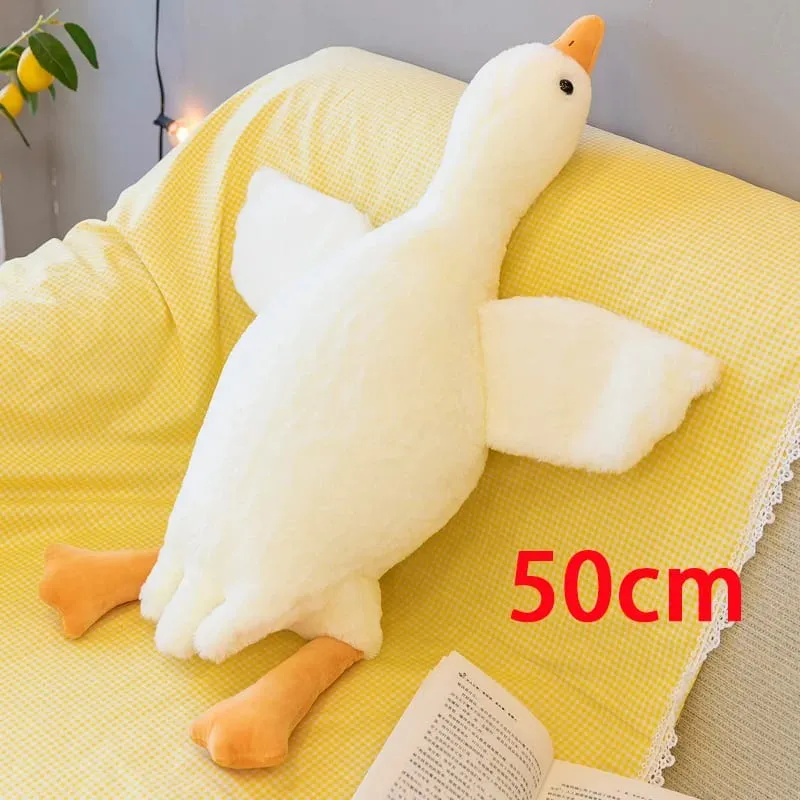 90/130/160/190cm plush baby goose stuffed animal throw pillow for large sofa for bedtime companionship plush pillow as a gift