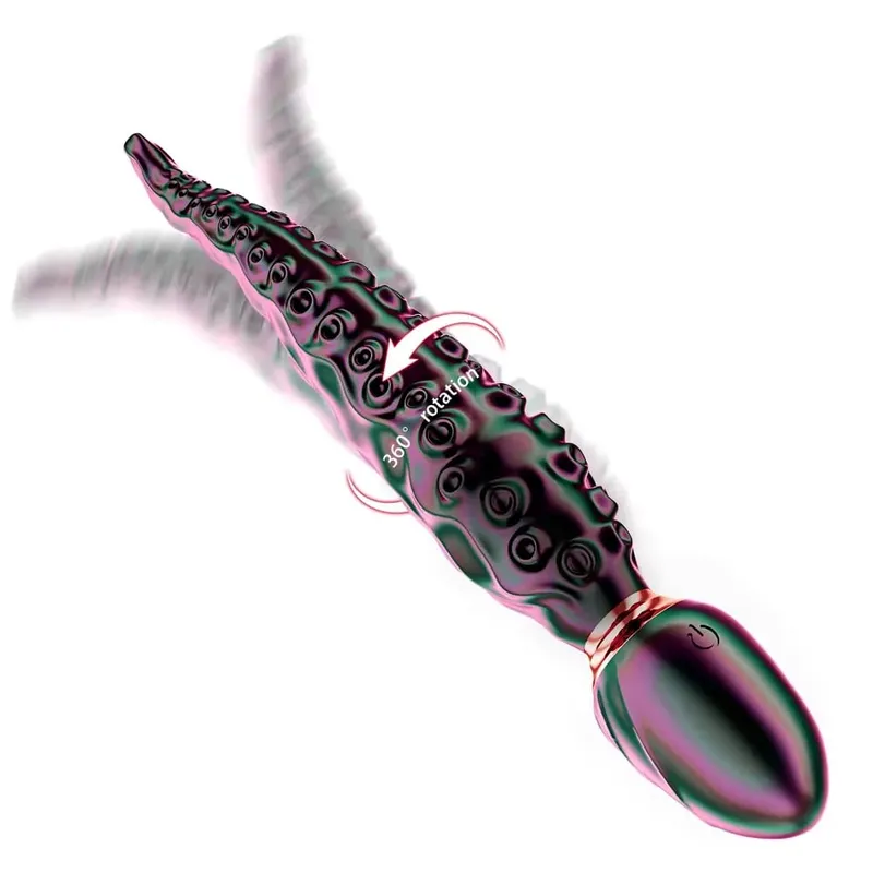 Octopus Tentacle Anal Vibrator Female G-Spot Clit Vagina Stimulation 360° Rotation Silicone Dildo Masturbation Sex Toys Women