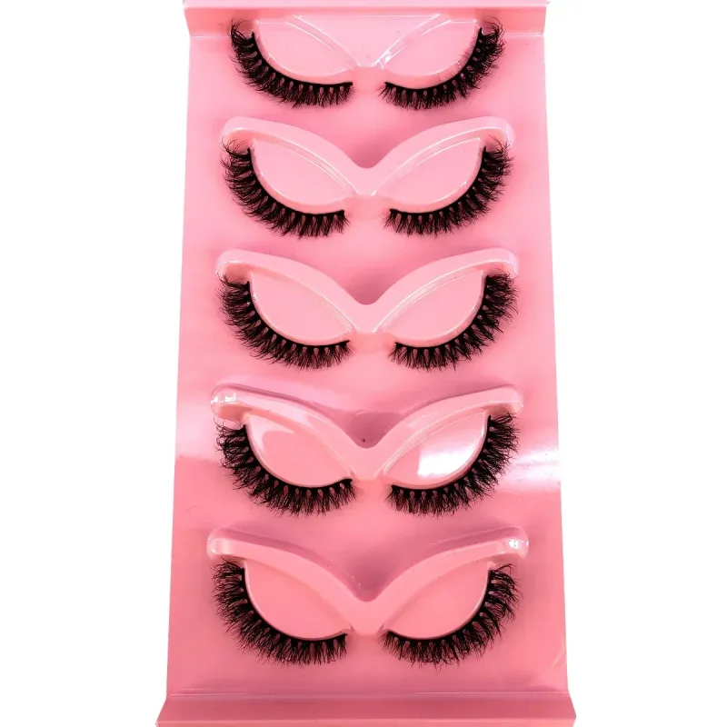 New Cat Eye Lashes 5/7/10 pairs 3D Faux Mink Eyelashes Winged Fluffy Fake Lashes Soft Natural long Full Strip Lash Make
