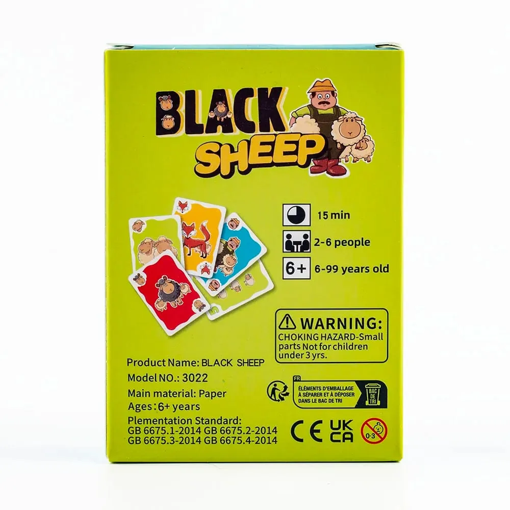10.6*7.5 cm Hot Sale Black Sheep Party Game Cards Interactive Intellectua Board Game Funny Family Friends PartyToy Gift for Kids