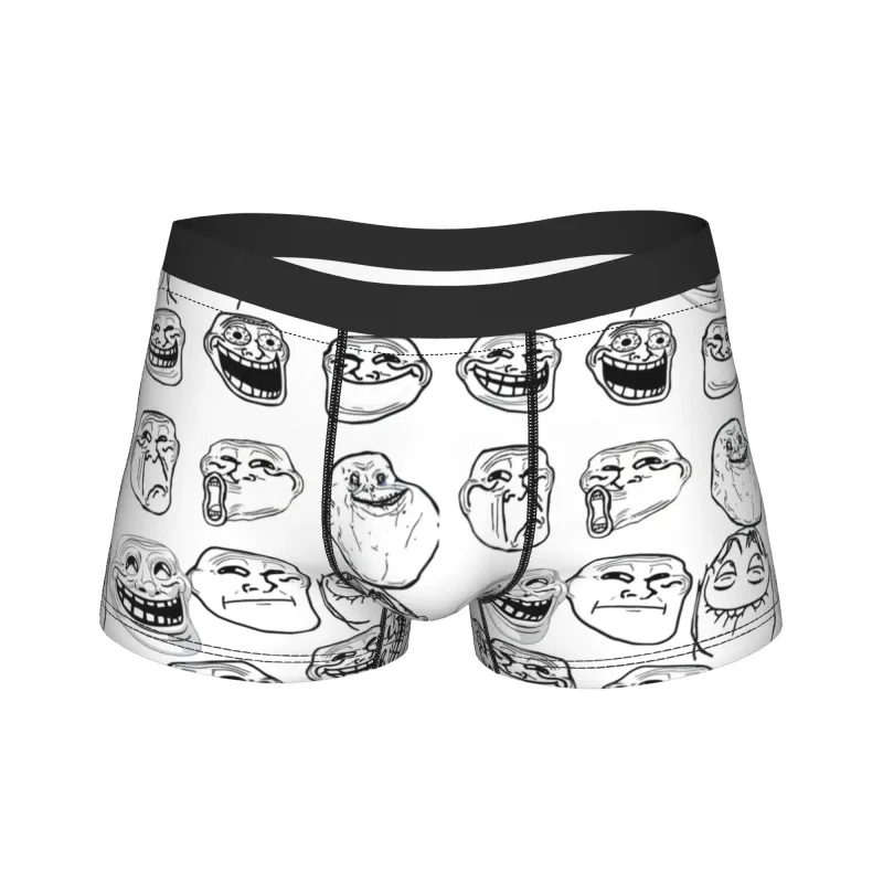 Rage Comic Trollfac Trunk Funny Anime Pouch Underwear Hot Sale Pattern Boxer Brief Comfortable Men Underpants Plus Size