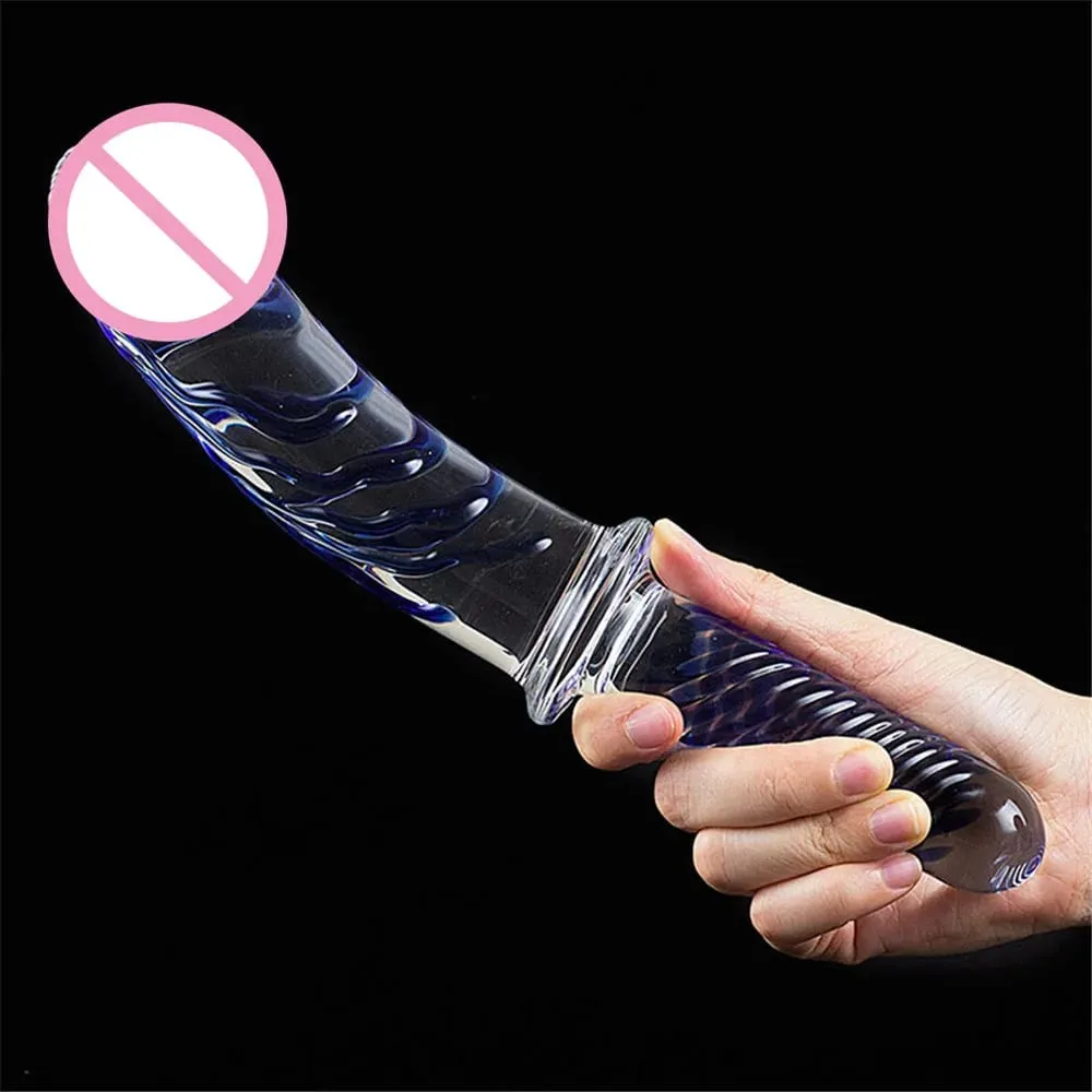 Grand gode en verre de cristal, gros Plug Anal, jouet sexuel pour femmes, Massage vaginal pour Masturbation féminine, pénis, point G, Clitoris, hommes adultes