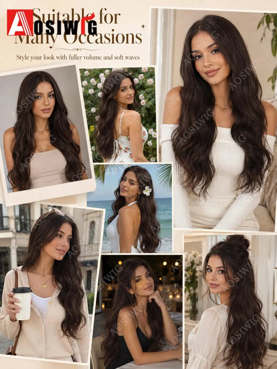 Synthetic Wavy Hair Topper for Women 2 Clip In Volumizing Hairpiece High Crown Hair Extension for Fuller Hair