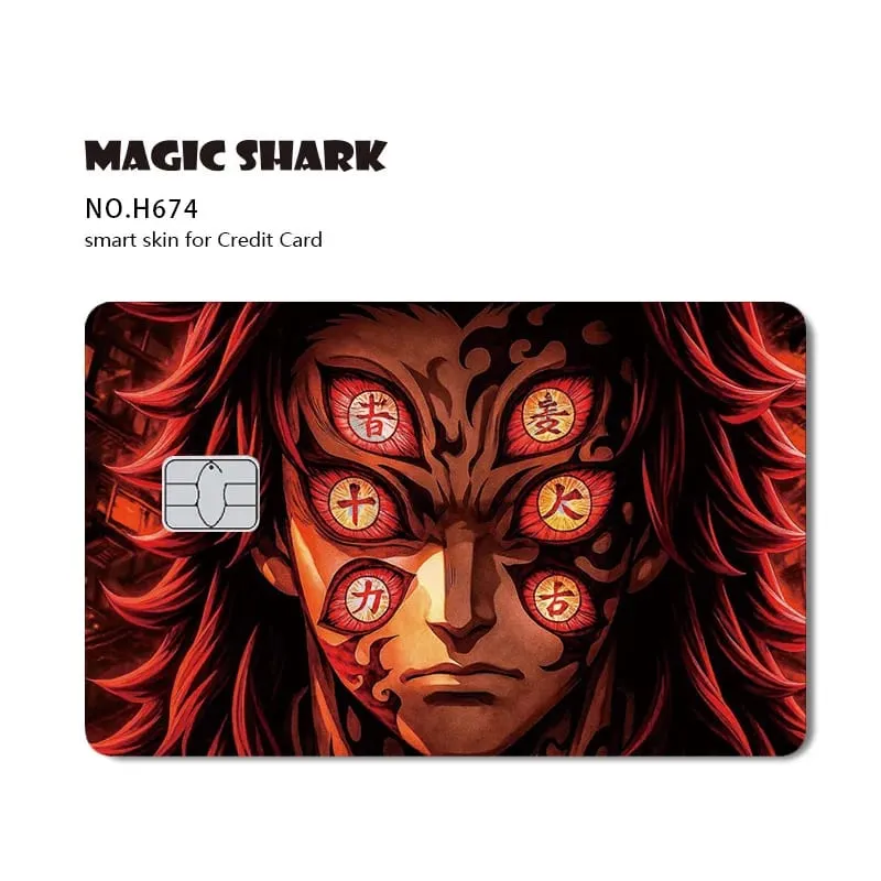 Magic Shark 2026 New Hot Demon Slayers Anime Shinny Holographic Laser Skin Cover Sticker Film for Debit Credit Bank Card