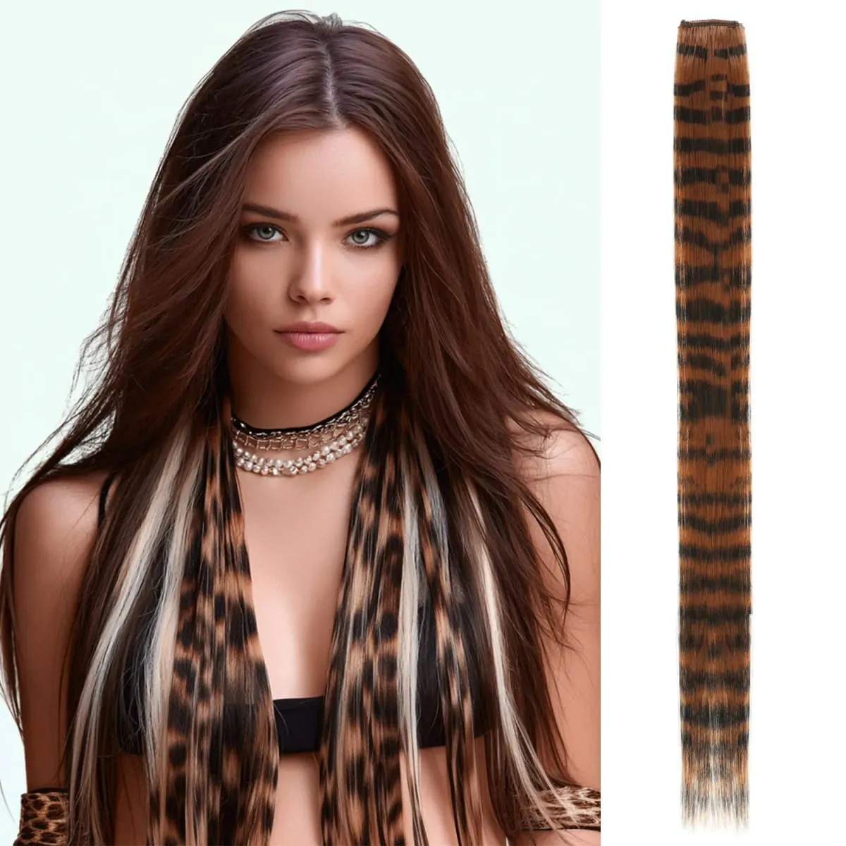 Synthetic Clip in Feather Hair Extensions 18inch 22inch Colorful Clip in Hair Halloween Christmas Party Use for Women Girls