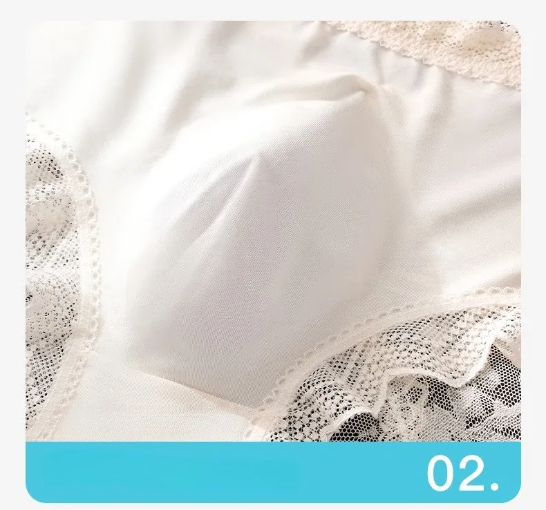 Thin Ice Silk Lace Men's Underwear Breathable Mid Waist Embroidery Comfortable Triangle Pants Traceless Hollow Out Male Briefs — image 9
