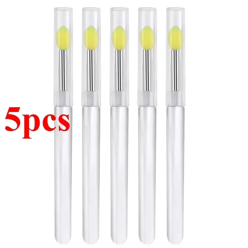 3/5/10PCS Reusable Lip Brush Silicone Lip Mask Applicator Transparent Lipstick Tool For Lip Gloss Eyeshadow Brushes Makeup Tools