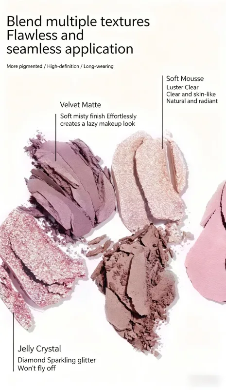 78 barev Profesionální paleta očních stínů Book Design All In One Makeup Set Shimmer Matte Highlighter Contour Blush Lip Gloss Cos