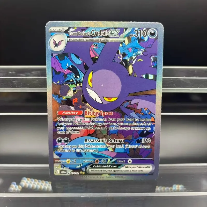 DIY Collection Cards Psyduck Salamence Crobat Mewtwo ex EN Self Made Single Card Classic Game Anime Card Gift Toy