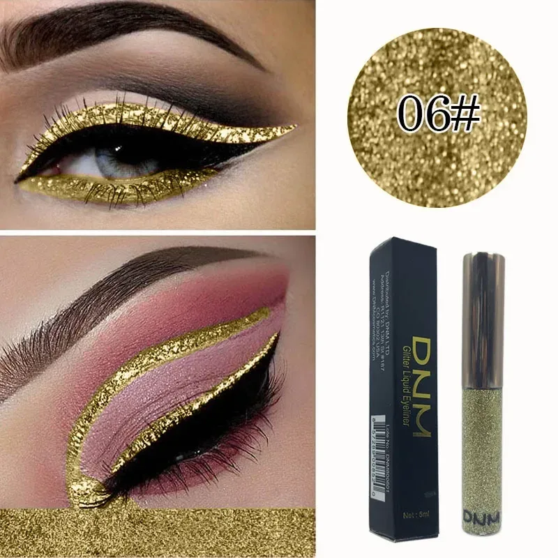 16 Colors Diamond Liquid Eyeliner Professional Silver Green Shiny Eyes Flash Long-lasting Liquid Glitter Eye Liner Beauty Makeup