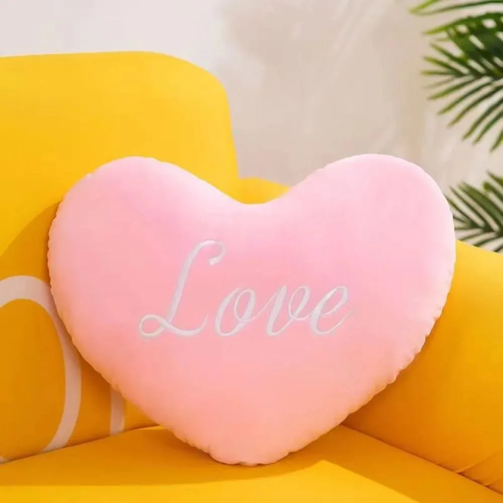 Hot Heart Shape Heart Plush Pillow Pink Color Valentines gift Soft Pillow Red Color Stuffed Pillow Home Decorative