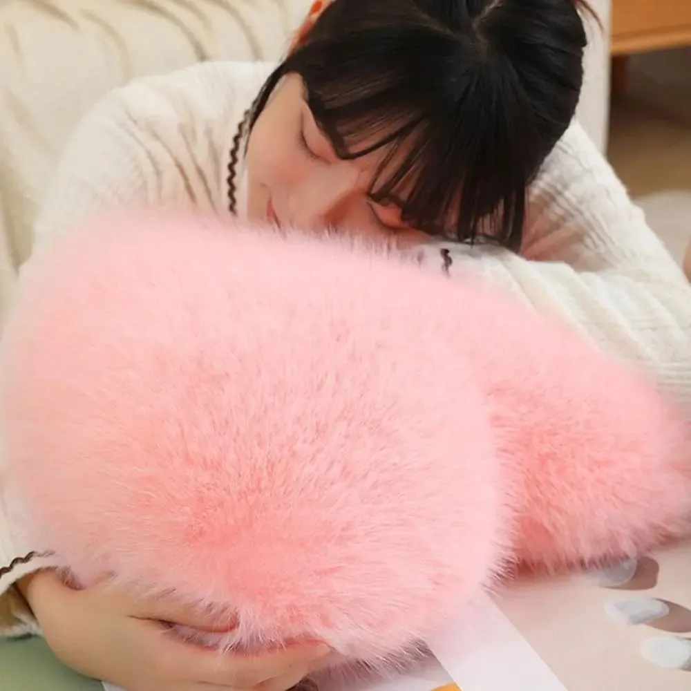 New Fur Heart Pillow Pink Color Love Heart Shaped Soft Pillow PP Cotton Fluffy Stuffed Pillow for Birthday