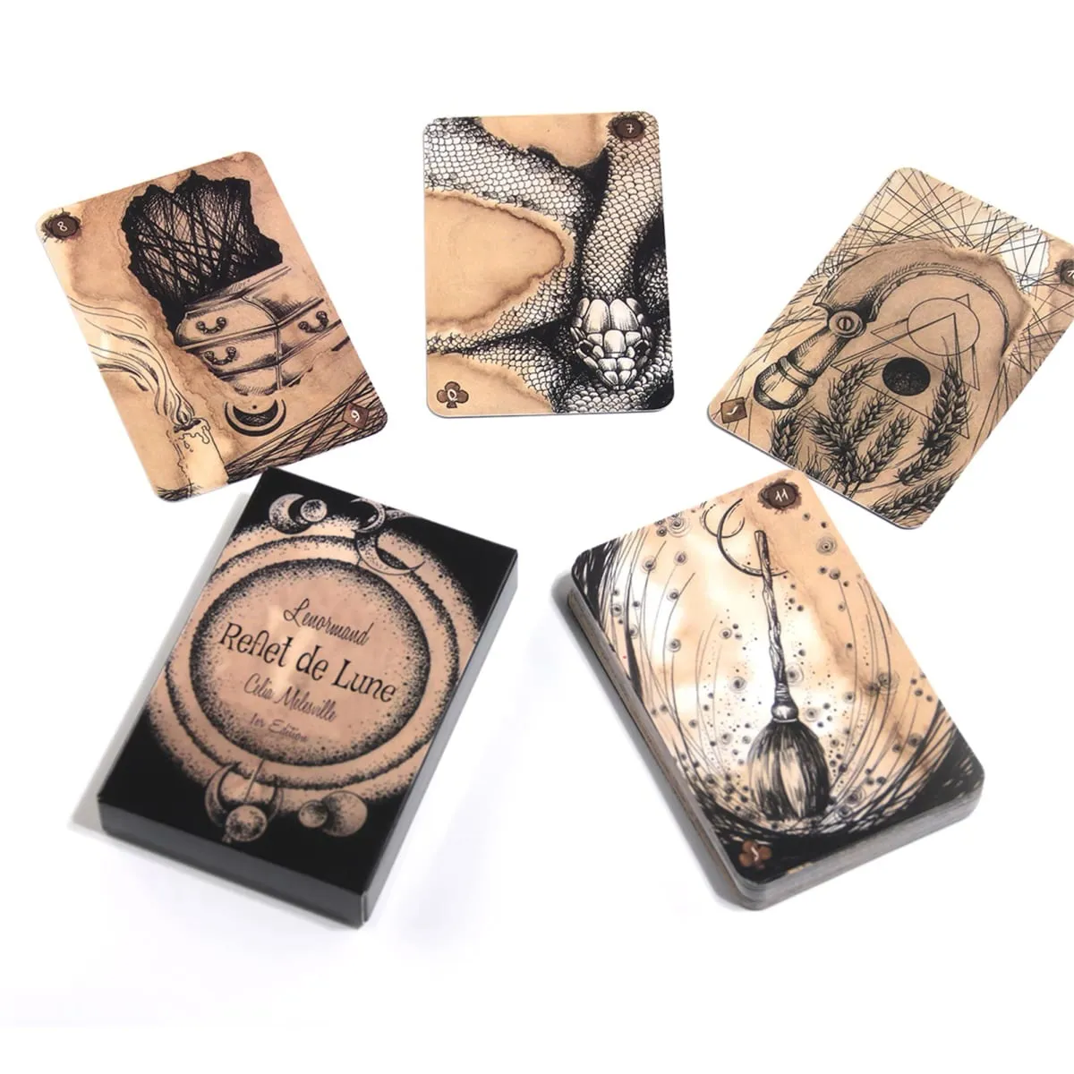 Lenormand Reflet De Lune Lenormand karty Tarotové karty Balíček Oracle Karetní hry pro zábavu pro dospělé Hry pro dospělé Párty potřeby Dárek