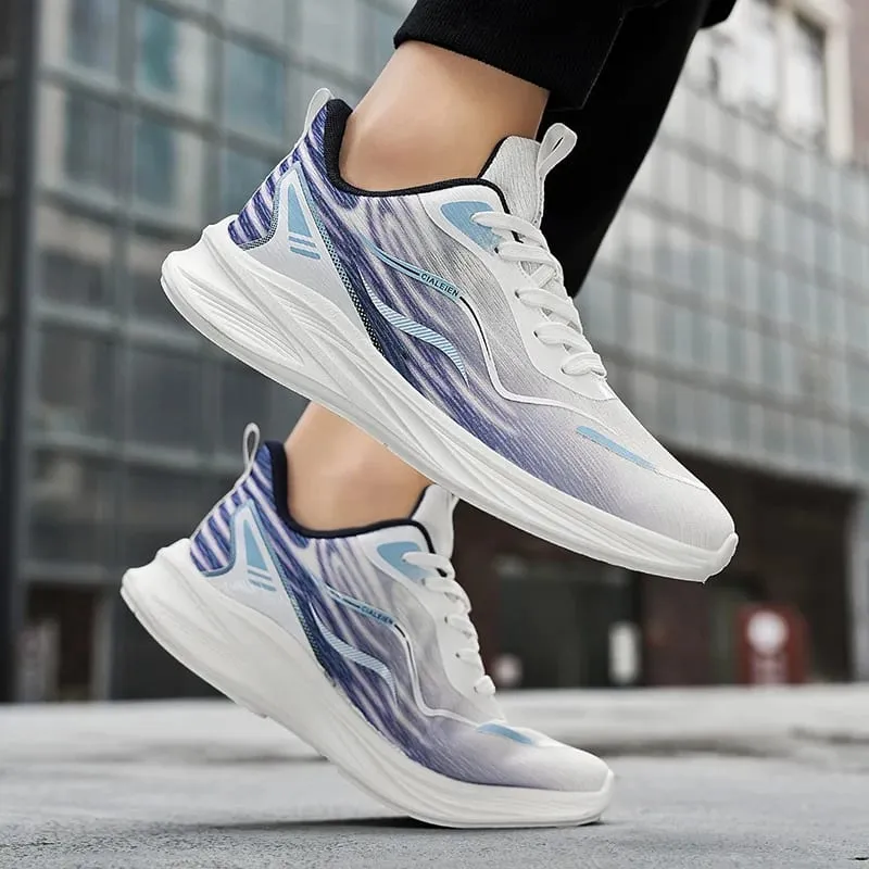 Men's breathable mesh sneakers summer soft-sole anti-slip casual running shoes fashion students lightweight speed sports shoes