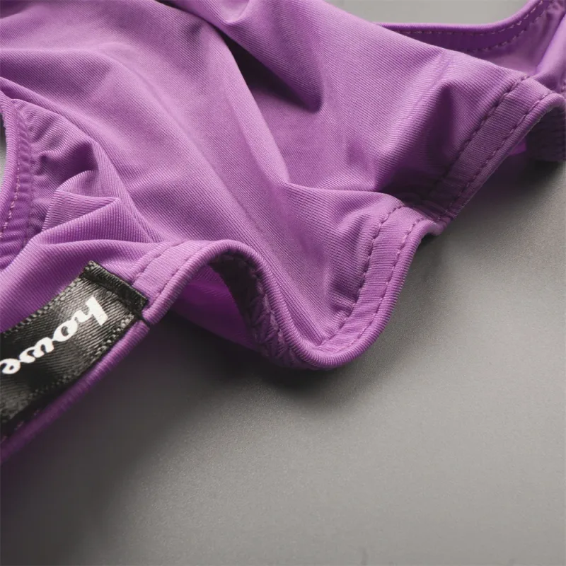 Thin Ice Silk Low Waist Men Briefs Solid Color Semi Transparent Underwear Plus Size Bulge Pouch Smooth Breathable Soft Panties