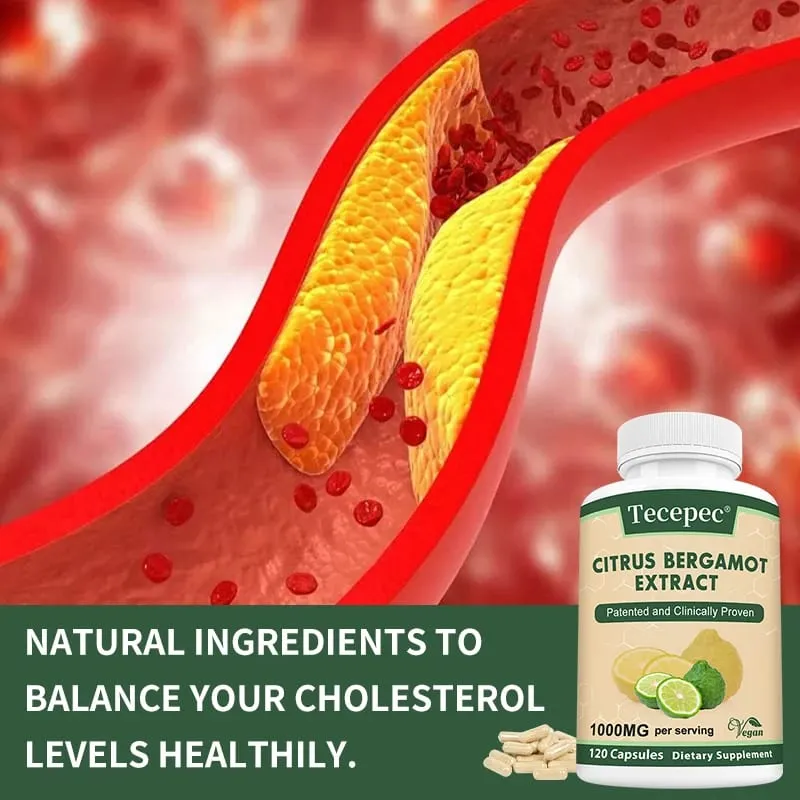 Citrus Bergamot 1000mg Capsules Antioxidant Supplement Support Immune Heart Cholesterol Cardiovascular & Blood Sugar Health — image 7