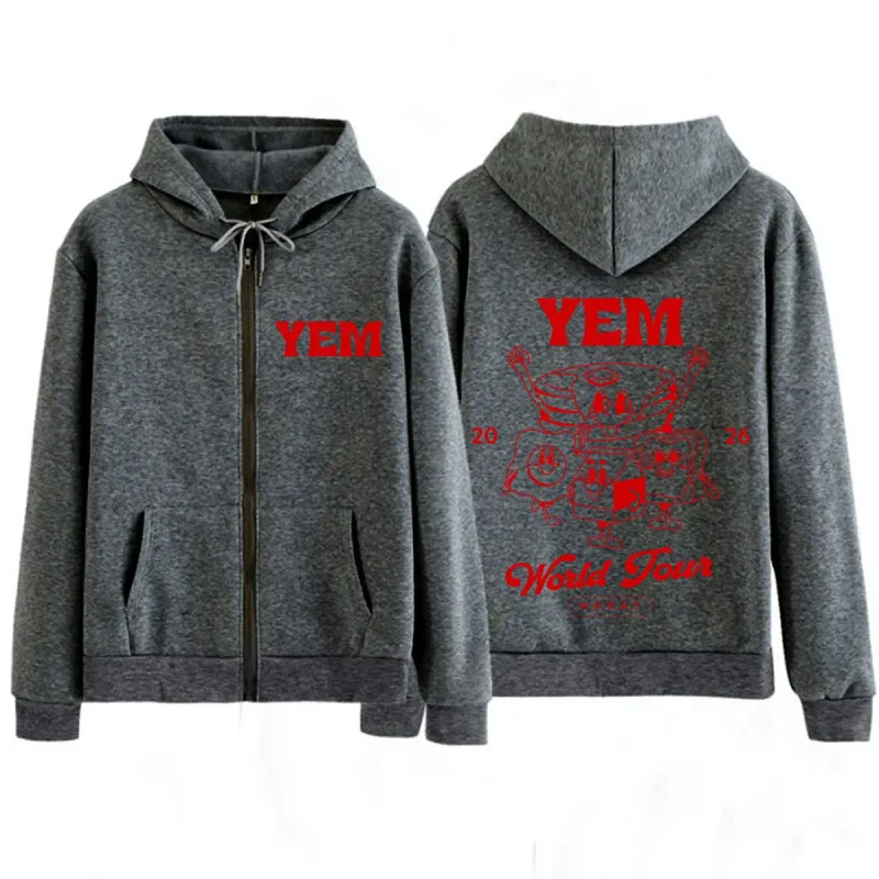 Band Morat Yem World Tour Merch 2026 Print Zip Up Hoodie Men Women Hip Hop Sweatshirts Loose Casual Fashion Zipper Jacket Coats