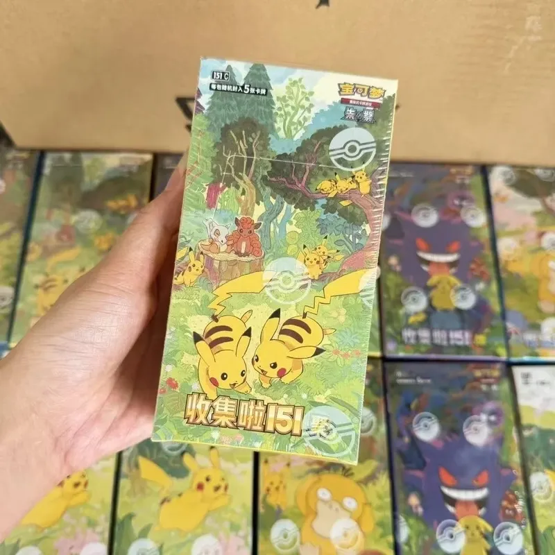 PokéMon Ptcg Game Collectible Cards Simplified Chinese Zhu Zi 151 Series Gengar Ponyta Trading Cards Collection Hobby Toy Gift — image 9