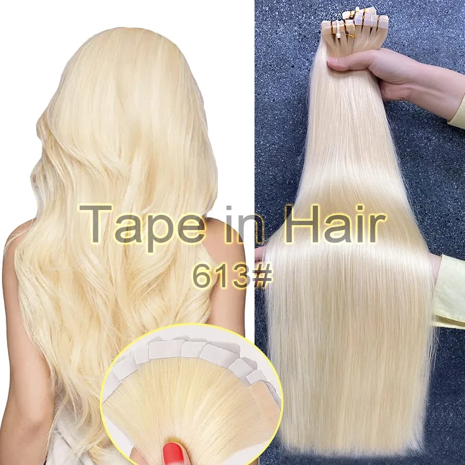 Double Drawn European Wholesale Tape in Extensions Invisible Cuticle Aligned Remy Tape in Hair Extensions 100% Human Hair — image 16