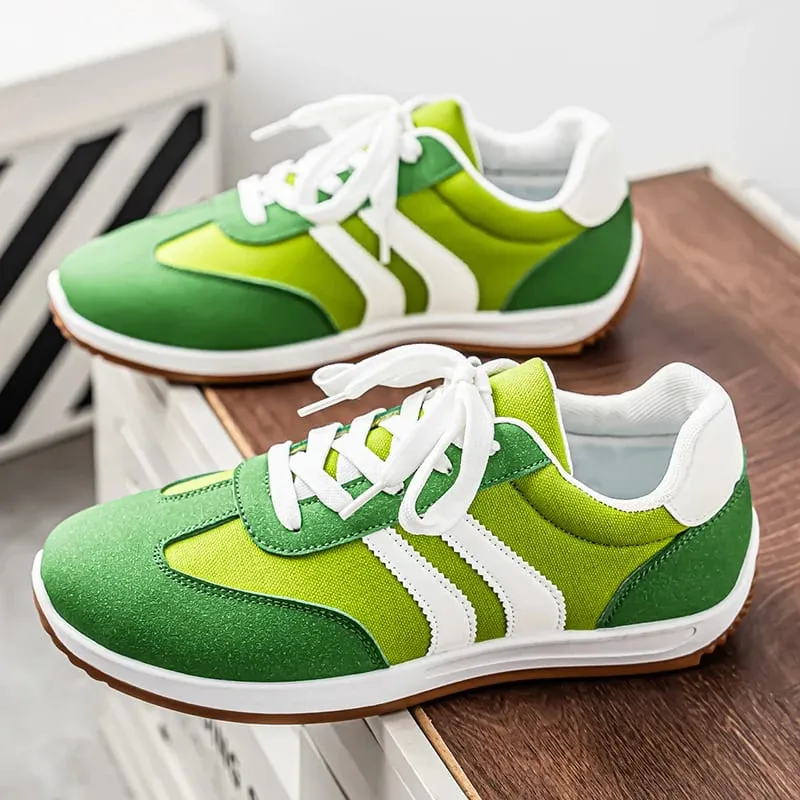 Spring and Summer New Fashion Men's Shoes Versatile Retro Sports Casual Shoes Lightweight Large Size Breathable Soft-Soled Sports Trendy Shoes
