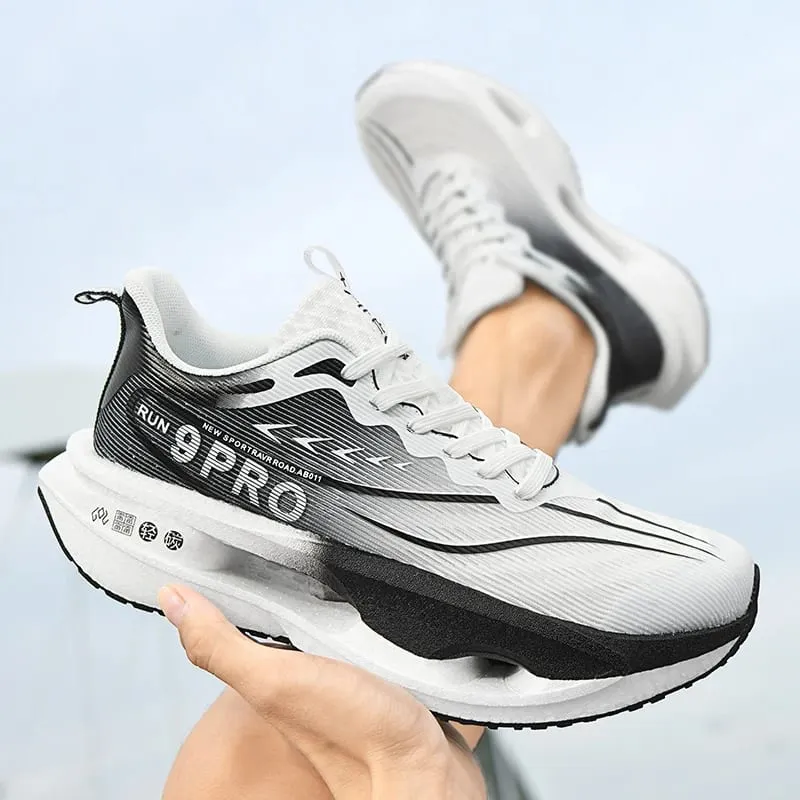 Men Running Shoes Cushion Stable Lightweight Sport Shoes Mesh Breathable Casual Sneakers Women Non-slip Outdoor Athletic Shoes