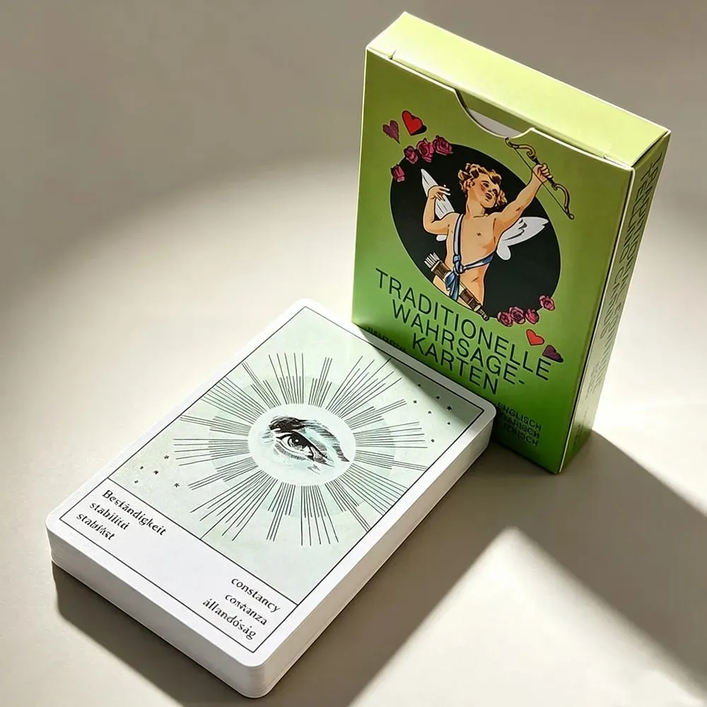 36 Pcs Classic Oracle Cards Vintage Traditional Gypsy Cards with Multilingual Meanings & Zodiac Constellation Backs