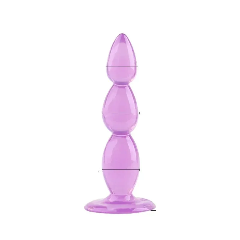 1PC Butt Plug Dildo Butt Prostate Massage Unisex Sexy Stopper TPE Anal Plugs Beads Adult Sex Toy for Men Women Adult Games