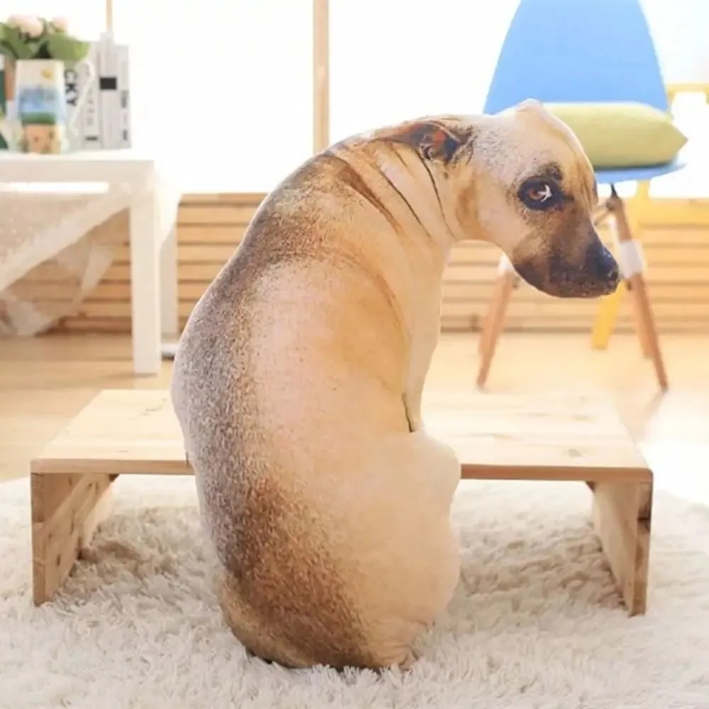 Cute 3D Lifelike Animal Throw Pillow Soft Plush Dog Pillow Creative Cushion Home — image 4