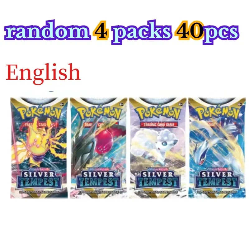楽しい 40 ピースポケモンカードパック 4 セット日月バイオレット 151 英語トレーディングカードグッズおもちゃハロウィンギフトファンタジー SF