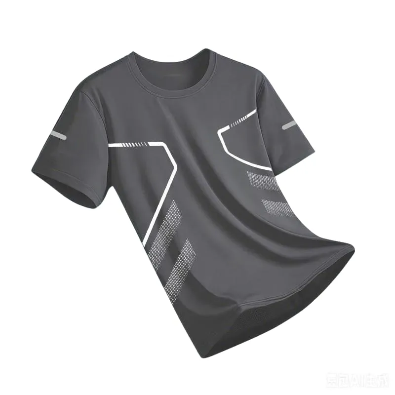 New Ice Silk Running Shirts Men Loose Short Sleeve Top Basketball Gym Sportswear For Male Fitness Workout Mesh Breathable Tee — image 17