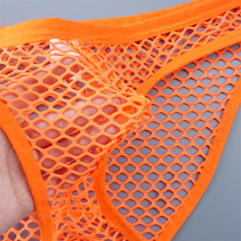 Sexy Man Fishnet Mesh Underwear See Through Male Briefs Breathable and Comfortable High Quality Low Waist Panties — image 13