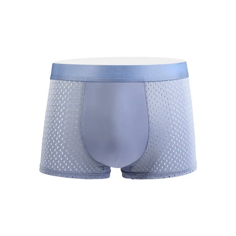 Liquidación, calzoncillos tipo bóxer de malla de seda de hielo para hombre, bañadores de estilo aleatorio, ropa interior deportiva transpirable de secado rápido, Boxershorts, ropa interior para niños — image 4