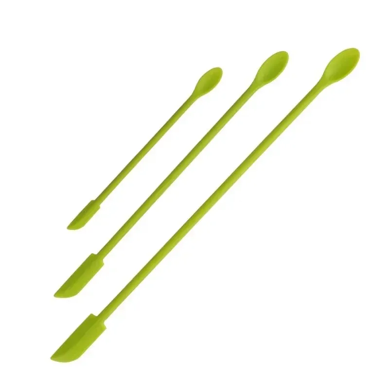 Cosmetic Bottle Silicone Mini Scraper 3-Piece Set Double-End Spatula for Baking Jam and Cream