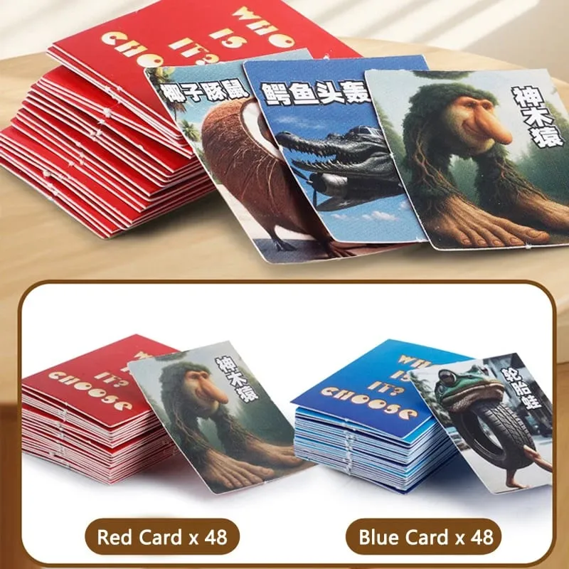 Guess Who I Am Guessing Board Game 2‑Player Interactive Character Card Game Portable Tray Puzzle Game Family Party Desktop Game