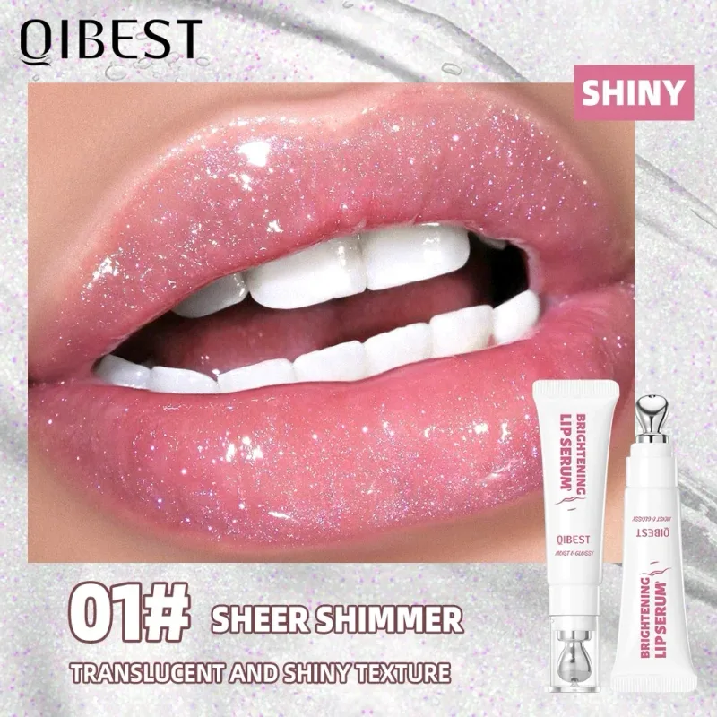 4 barvy Mirror Pearl Jemný Třpytivý Hydratační Trubkový Lesk na rty Hydratační Křišťálový Lesk Lesk na rty Glaze Layering Lip Makeup