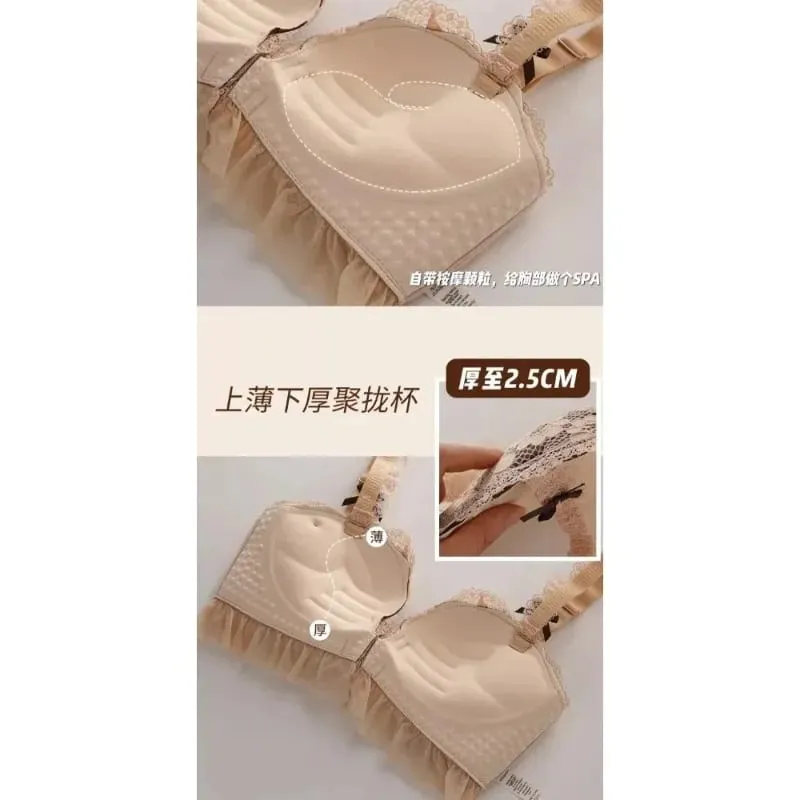 YUQI's Front Button Wireless Bra Set - Thickened Lift & Shape Anti-Sagging Seamless Lingerie for Women | Slimming & Sexy Design