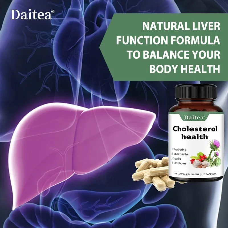 Berberine + Milk Thistle Capsules - for Kidney & Liver Health Liver Detox and Cleanse Promotes Skin and Digestive Health