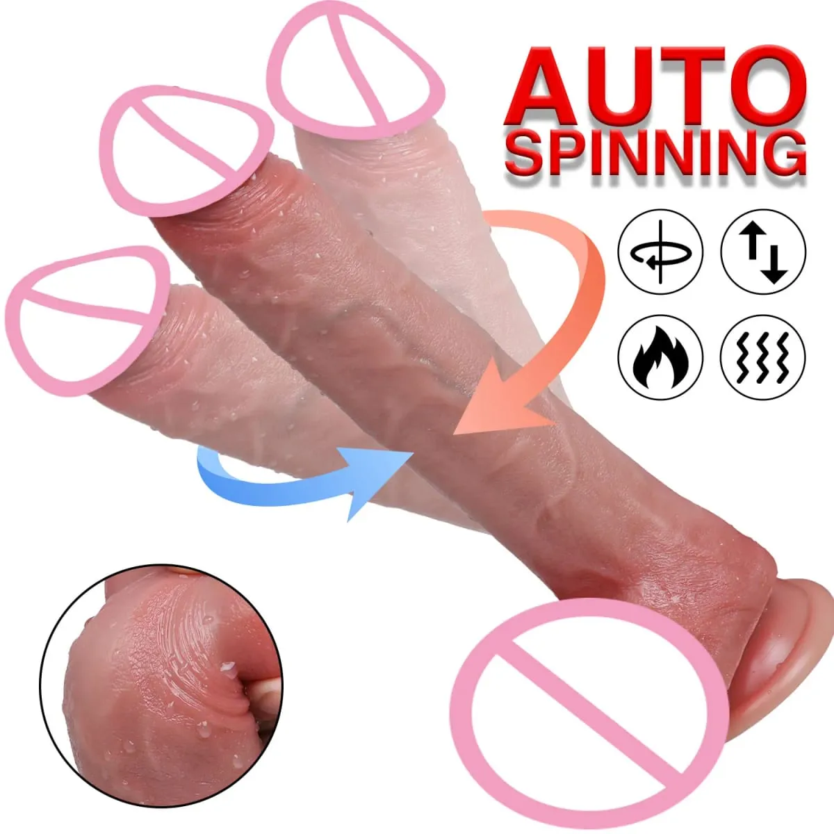 Long Dildo Vibrators for Women Heating Telescopic Machine Sex Toys Super Big Dick Large Realistic Penis Huge Dildos Vibrator — image 3