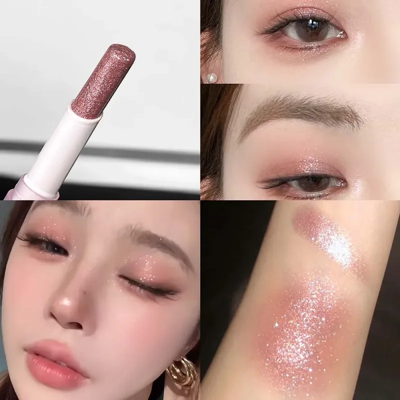 Sparkling Waterproof Eyeshadow Highlighter Pen Blue Diamond Jelly Eyeshadow Stick Glitter Pink Purple Eye Shadow Brighten Makeup — image 10