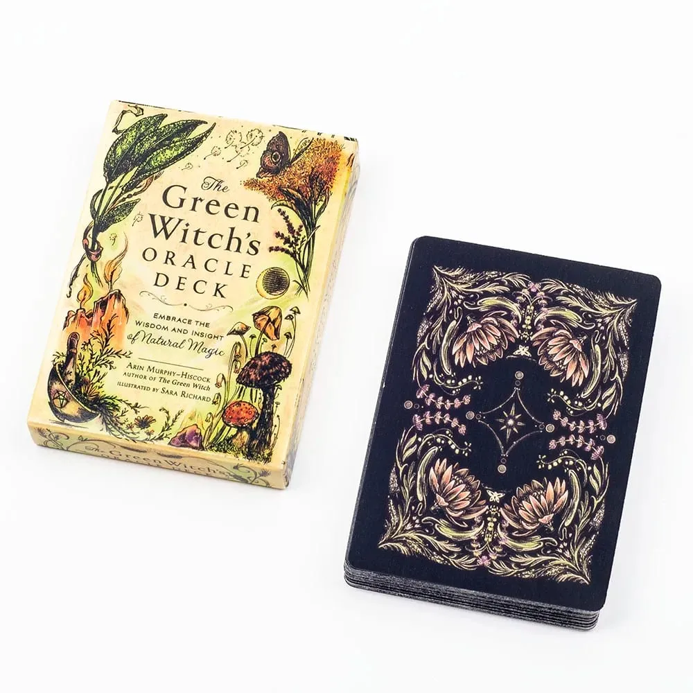 The Green Witch's Oracle Deck 50Pcs Divination Fate Tarot Oracle Cards Party Entertainment Board Game Cards 10.3*7.3cm TK119K