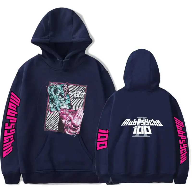 Anime Manga Mob Psycho 100 Reigen Arataka Fashion Hooded Sweatshirts Winter Essentials Hoodies Sweaters Thick Sweater Sweatshirt