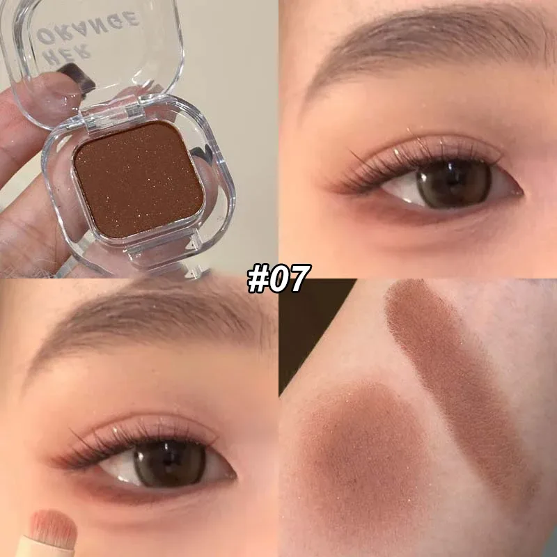 Red Brown Monochrome Eyeliner Eyeshadow Powder Palette Silky Matte Chocolate Lying Silkworm Eyeliner Waterproof Aegyo-sal Makeup — image 10