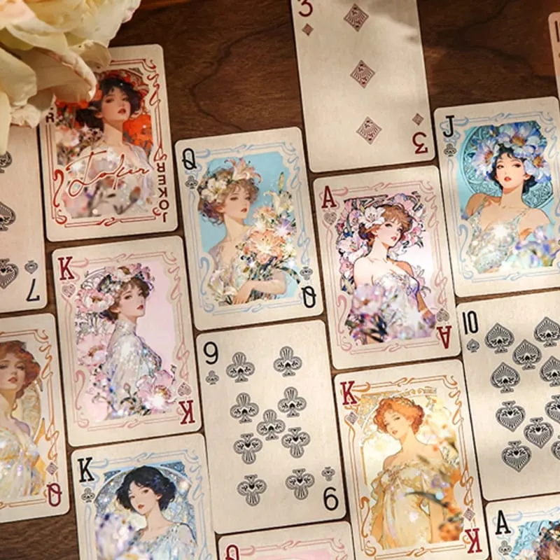 PokerMr. Paper Retro Printed Poker Set 54 Cards/Box Vintage Japanese Beauty Printed Poker Special Board Card Game for Friends
