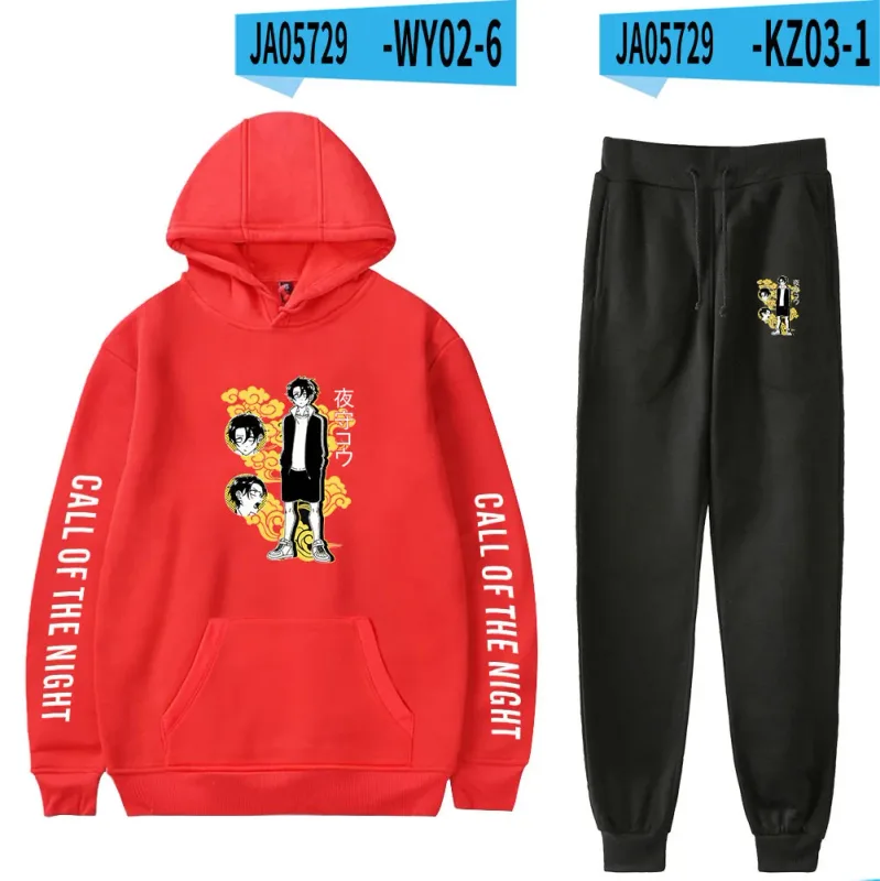 Harajuku Comfortable Call of the Night Print Sweatshirt Sweatpants Suit Hoodies+ Trousers Suit Boys/Girls 2 Piece Set Clothes — image 21