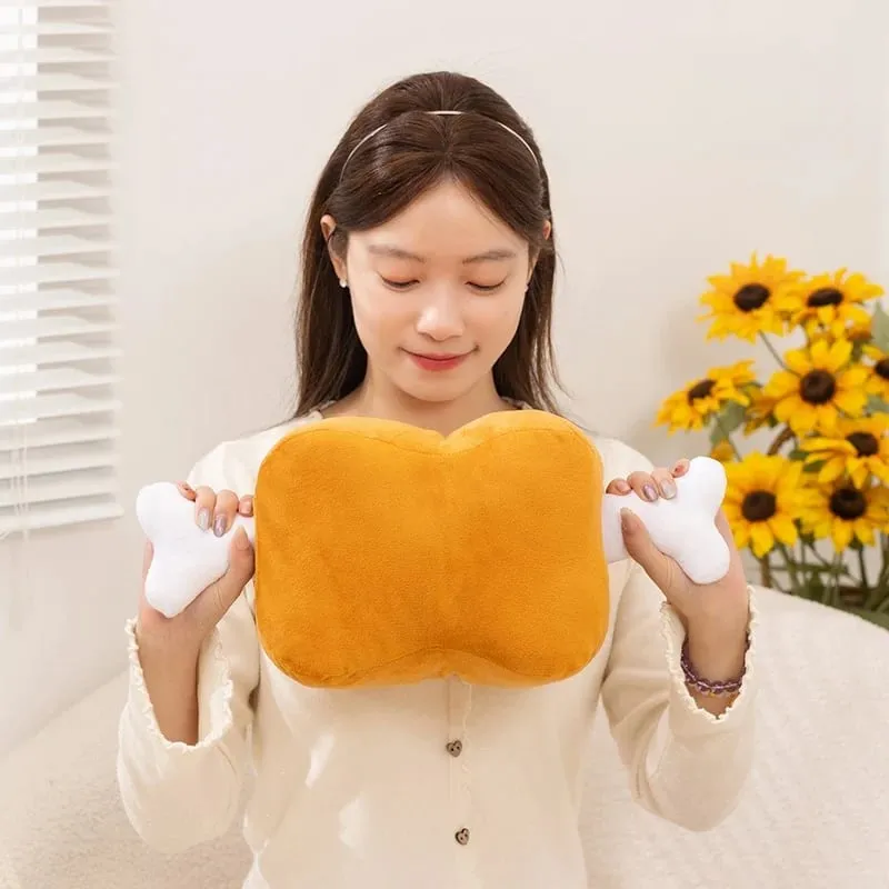 Almohada de hueso de felpa con forma de hueso de 40cm, divertida almohada para siesta en el escritorio de carne, muñeco suave de peluche para dormir, cojín para sofá, decoración de habitación — image 7