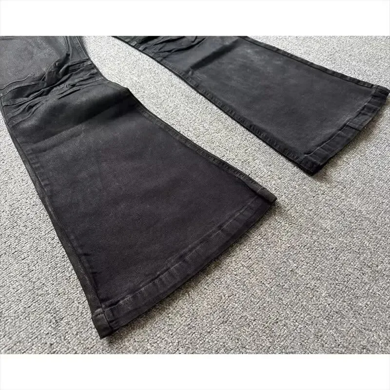 American High Street Vintage Wide-leg Jeans For Men Street Slim Flare Pants